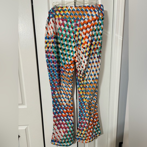 Women’s XL flare dress pants in multicolor pattern- Sunny Leigh brand - Picture 2 of 4